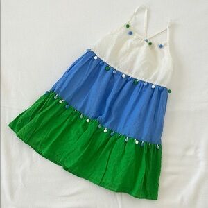 Tommy Bahama Pompom Cotton Girls Dress Size 10